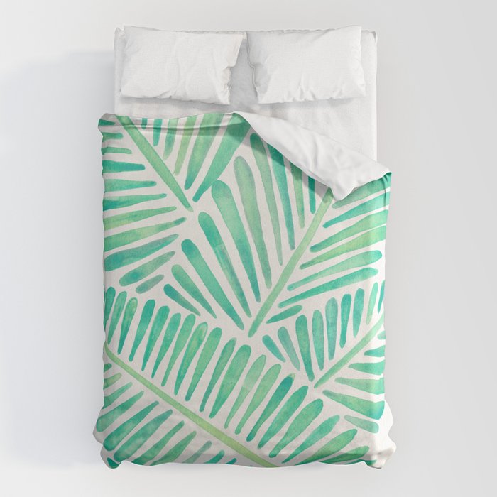 Tropical Banana Leaves - Mint Palette Duvet Cover Gallery Image 6