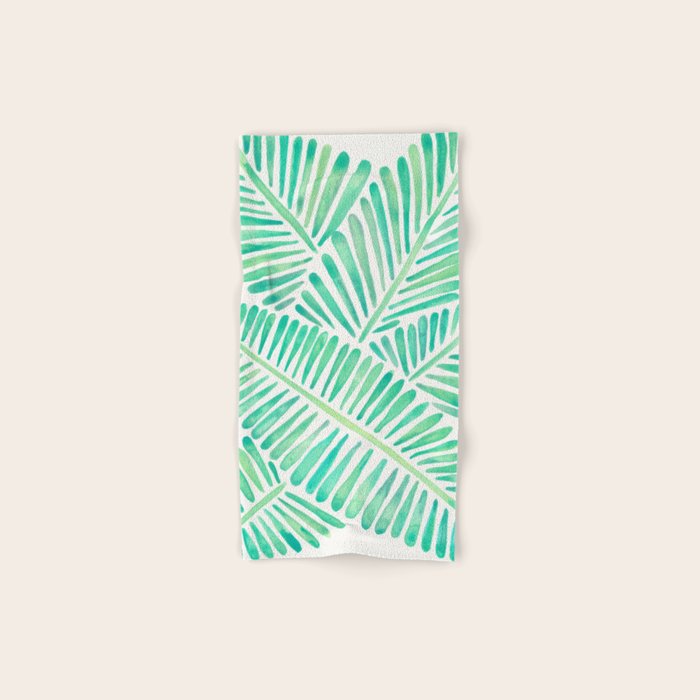Tropical Banana Leaves - Mint Palette Bath Towel Gallery Image 1