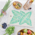 Tropical Banana Leaves - Mint Palette Cutting Board Gallery Image 2