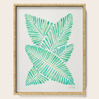 Tropical Banana Leaves - Mint Palette Serving Tray Gallery Image 1