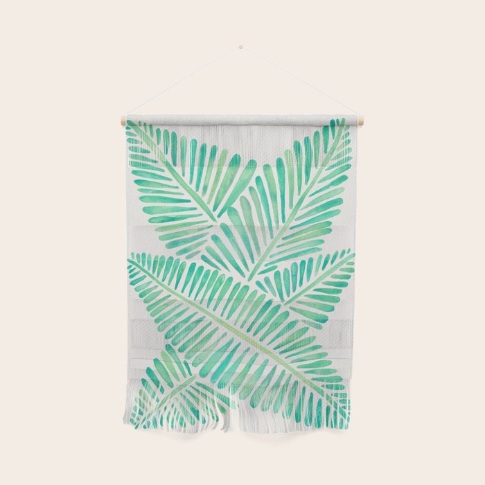 Tropical Banana Leaves - Mint Palette Wall Hanging Gallery Image 1
