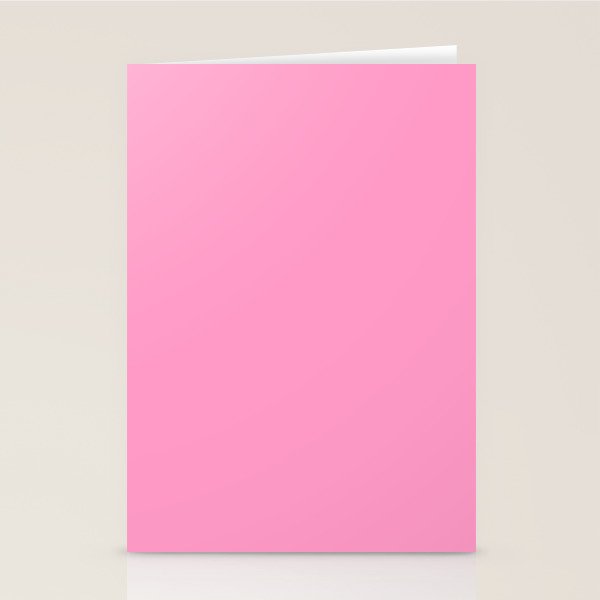 Cheerful Pink Solid Color Stationery Card Gallery Image 1