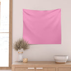 Cheerful Pink Solid Color Wall Tapestry Gallery Image 2