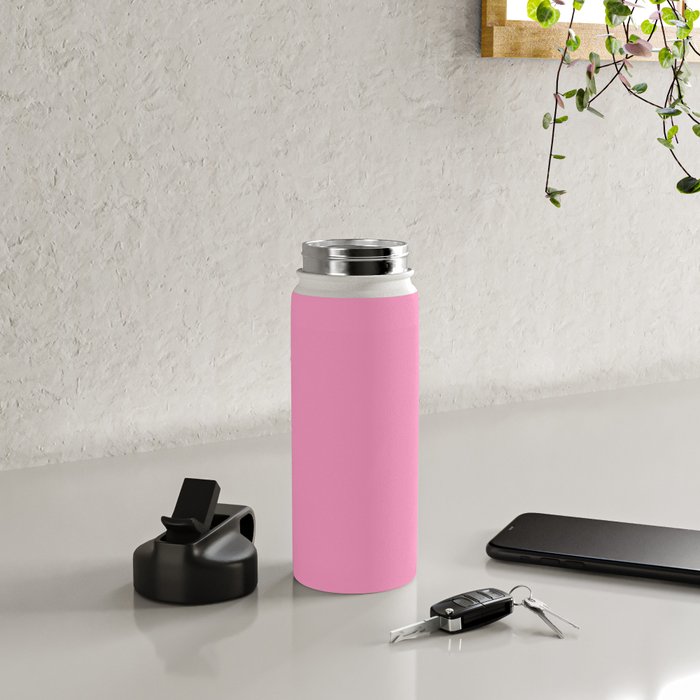 Cheerful Pink Solid Color Water Bottle Gallery Image 4
