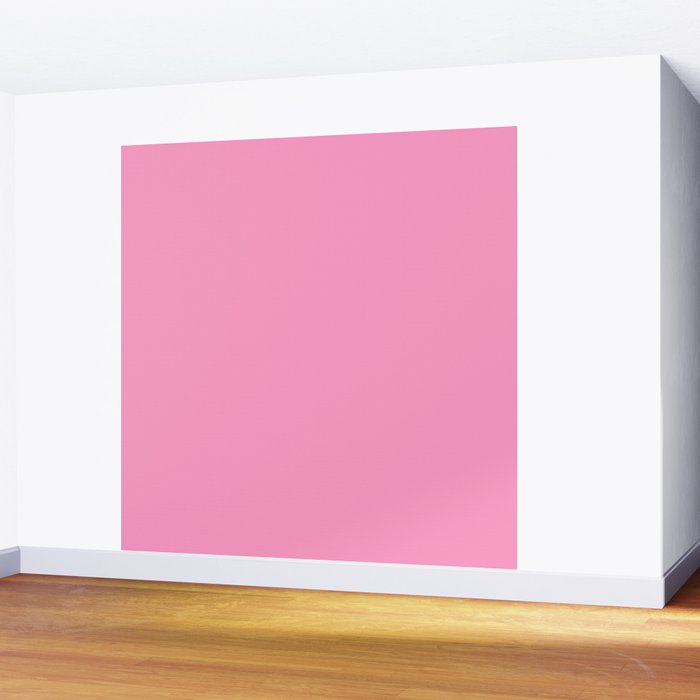 Cheerful Pink Solid Color Wall Mural Gallery Image 2