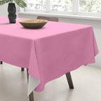 Cheerful Pink Solid Color Tablecloth Gallery Image 3