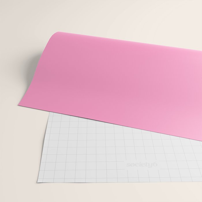 Cheerful Pink Solid Color Wrapping Paper Gallery Image 2