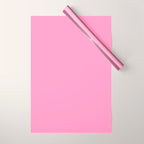 Cheerful Pink Solid Color Wrapping Paper Gallery Image 1