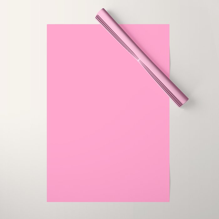 Cheerful Pink Solid Color Wrapping Paper Gallery Image 1