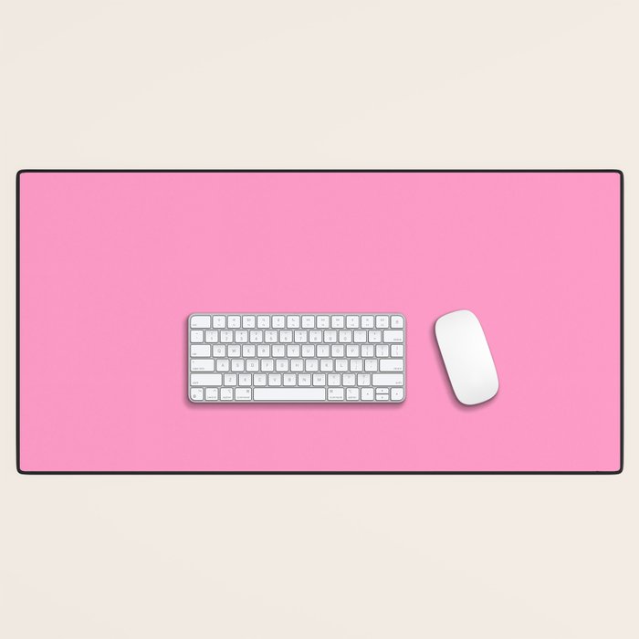 Cheerful Pink Solid Color Desk Mat Gallery Image 1