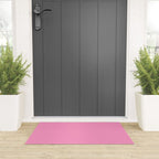 Cheerful Pink Solid Color Welcome Mat Gallery Image 3