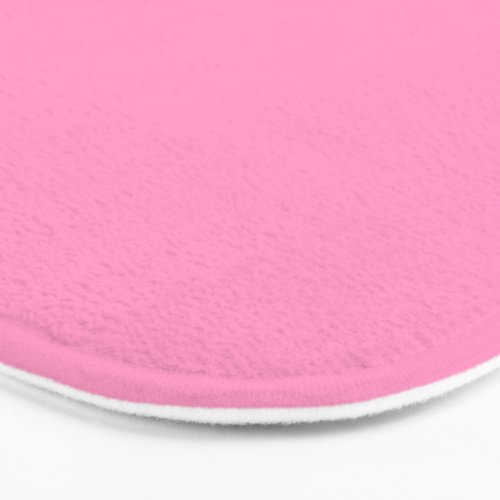 Cheerful Pink Solid Color Bath Mat Gallery Image 3
