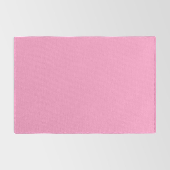 Cheerful Pink Solid Color Rug Gallery Image 2