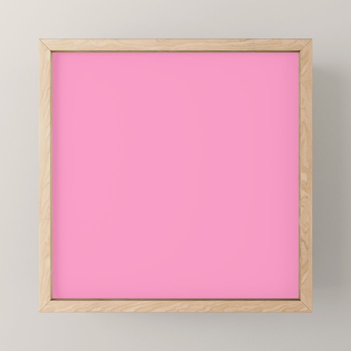 Cheerful Pink Solid Color Mini Art Print Gallery Image 1