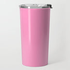 Cheerful Pink Solid Color Travel Mug Gallery Image 2