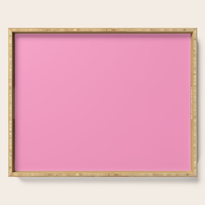 Cheerful Pink Solid Color Serving Tray Gallery Image 1