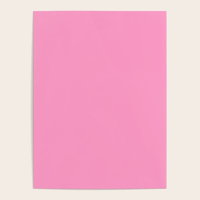 Cheerful Pink Solid Color Poster Gallery Image 1