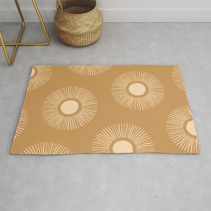 Sun Pattern - Amber Gold Rug Gallery Image 1