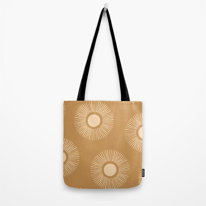 Sun Pattern - Amber Gold Tote Bag Gallery Image 2
