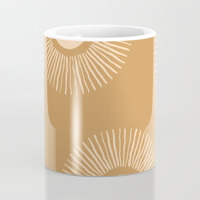 Sun Pattern - Amber Gold Coffee Mug Gallery Image 4