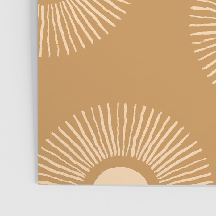 Sun Pattern - Amber Gold Poster Gallery Image 3