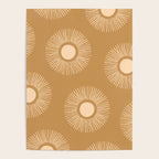 Sun Pattern - Amber Gold Poster Gallery Image 4