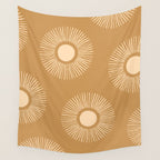 Sun Pattern - Amber Gold Wall Tapestry Gallery Image 4