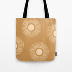 Sun Pattern - Amber Gold Tote Bag Gallery Image 1