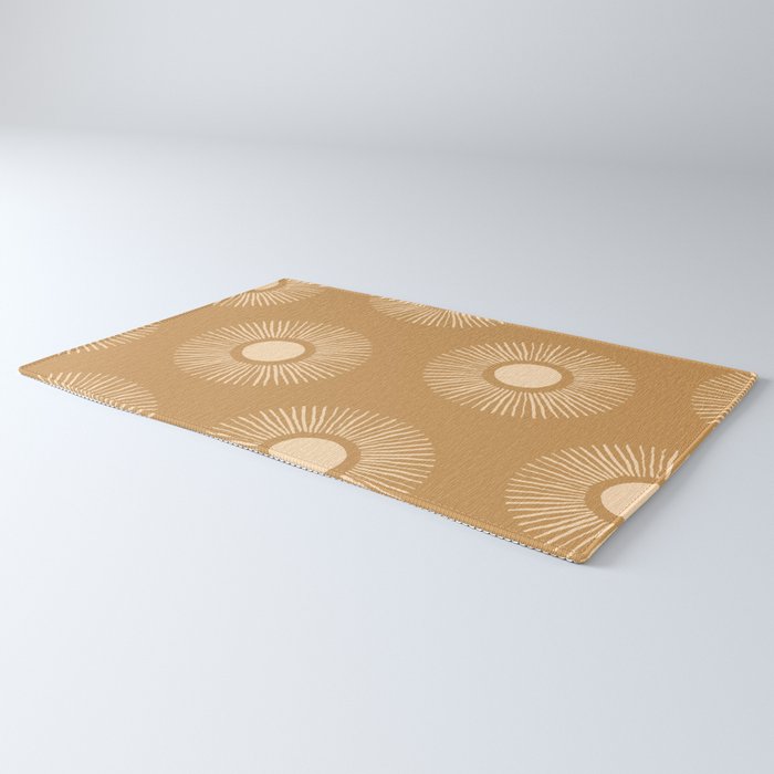 Sun Pattern - Amber Gold Rug Gallery Image 3