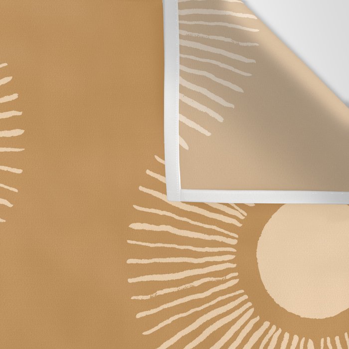Sun Pattern - Amber Gold Wall Tapestry Gallery Image 3