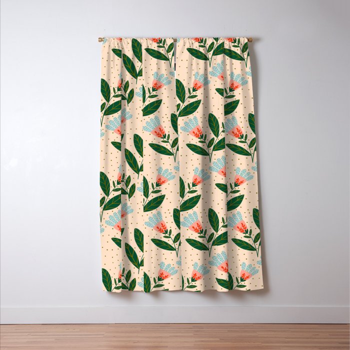 Whimsical Spring Floral  Window Curtain Gallery Image 3