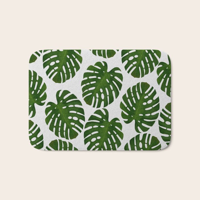 Monstera Leaf III Bath Mat Gallery Image 1