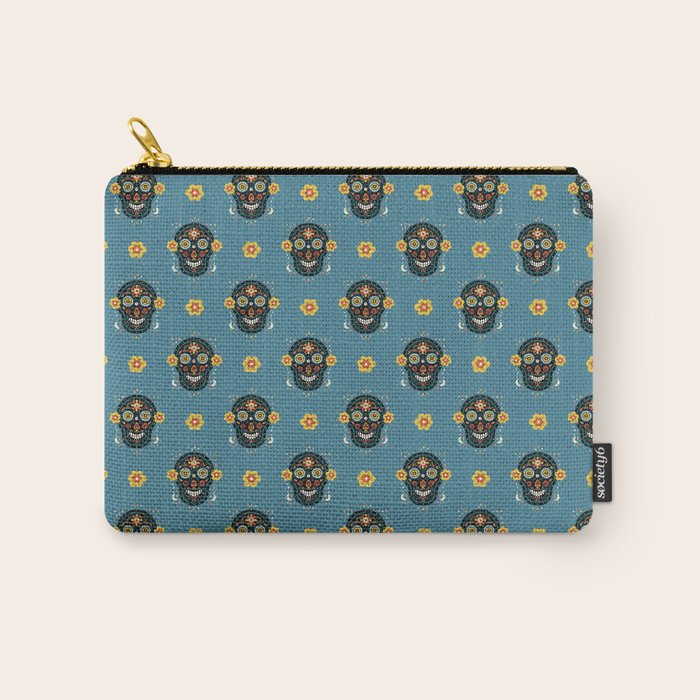 Happy Haunting | Day of Dead Skull Carry All Pouch Gallery Image 1