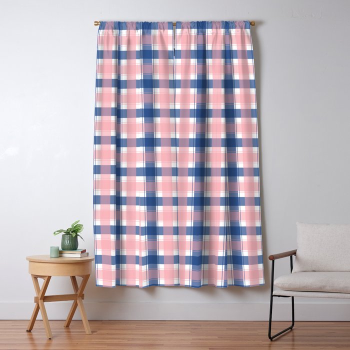 Soft Tones Grid Fusion Window Curtain Gallery Image 5