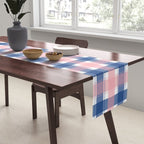 Soft Tones Grid Fusion Table Runner Gallery Image 2