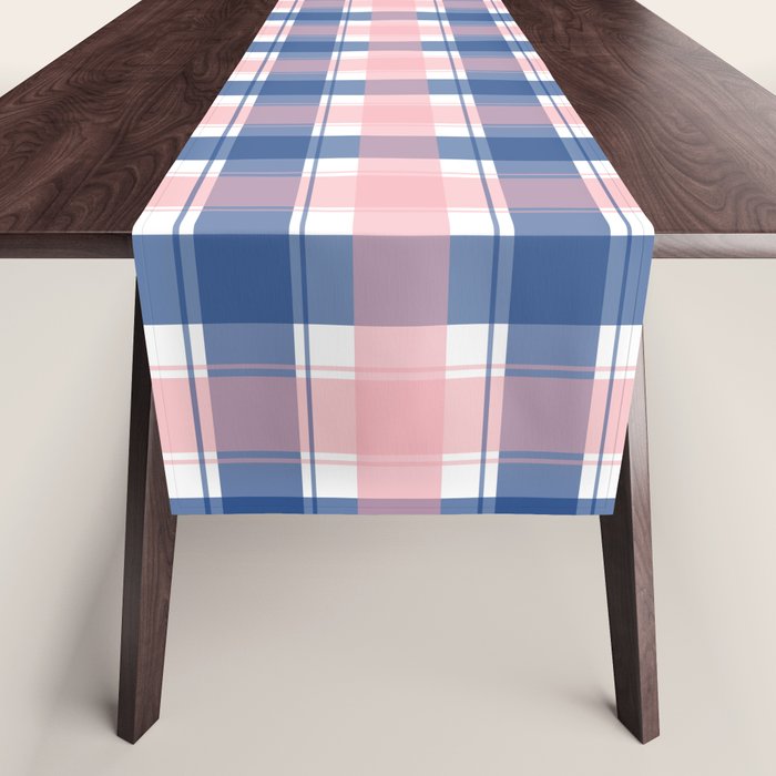 Soft Tones Grid Fusion Table Runner