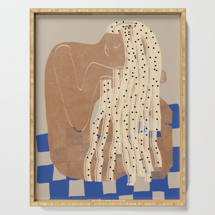 MOOD WOMAN Portrait  Serving Tray Gallery Image 1