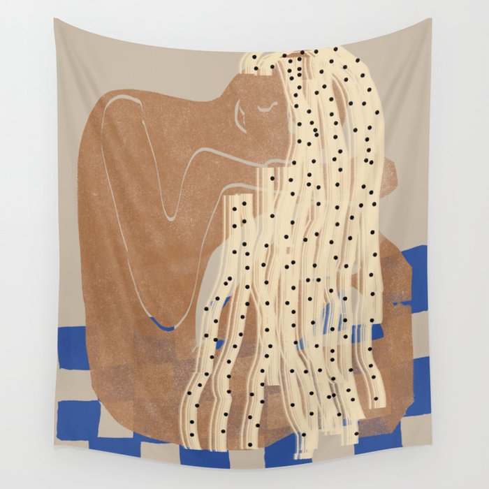 MOOD WOMAN Portrait  Wall Tapestry Gallery Image 4