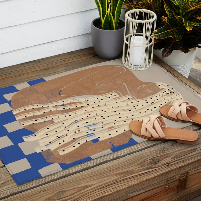 MOOD WOMAN Portrait  Outdoor Rug Gallery Image 2