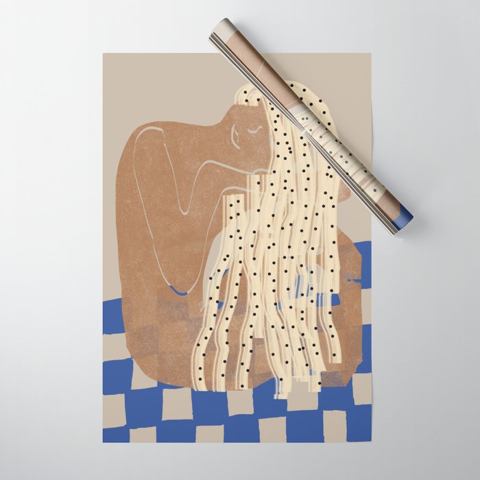 MOOD WOMAN Portrait  Wrapping Paper Gallery Image 1