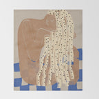 MOOD WOMAN Portrait  Throw Blanket Gallery Image 2
