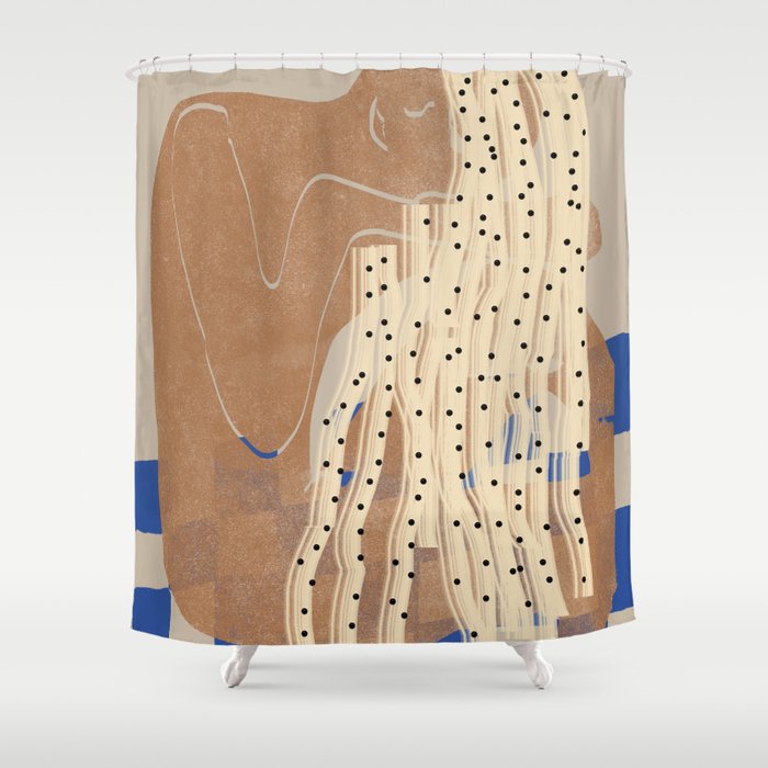 MOOD WOMAN Portrait  Shower Curtain Gallery Image 1