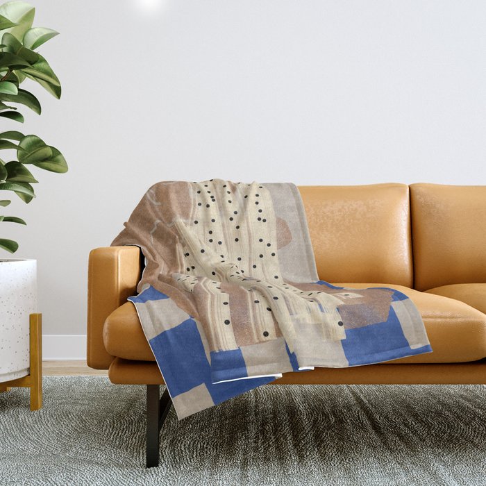 MOOD WOMAN Portrait  Throw Blanket Gallery Image 1