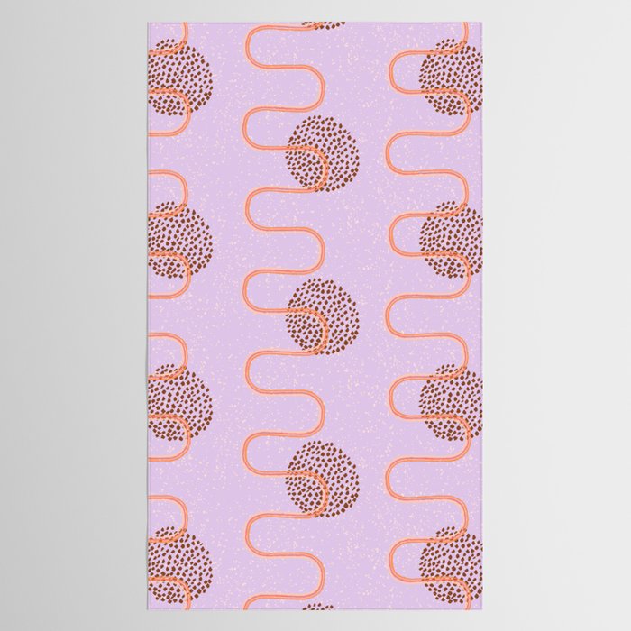 Abstract Fields in Lavender & Brown Tablecloth Gallery Image 2