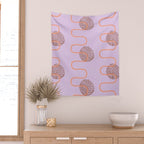 Abstract Fields in Lavender & Brown Wall Tapestry Gallery Image 2