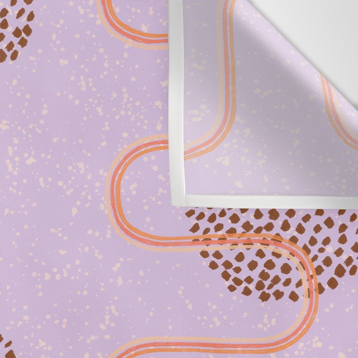 Abstract Fields in Lavender & Brown Wall Tapestry Gallery Image 3