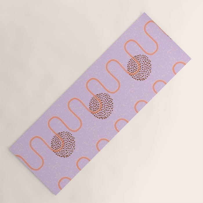 Abstract Fields in Lavender & Brown Yoga Mat Gallery Image 1