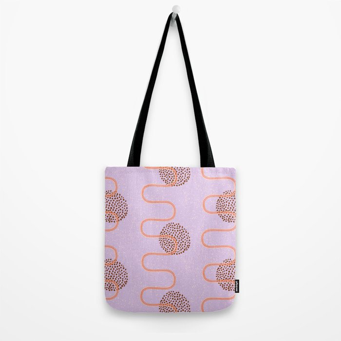 Abstract Fields in Lavender & Brown Tote Bag Gallery Image 2