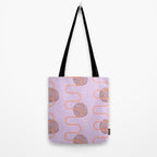 Abstract Fields in Lavender & Brown Tote Bag Gallery Image 2