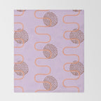 Abstract Fields in Lavender & Brown Throw Blanket Gallery Image 2